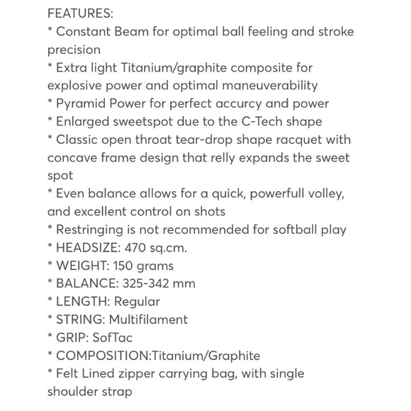 HEAD TI 150 SQUASH RACQUET AND BAG - Picture 14 of 15